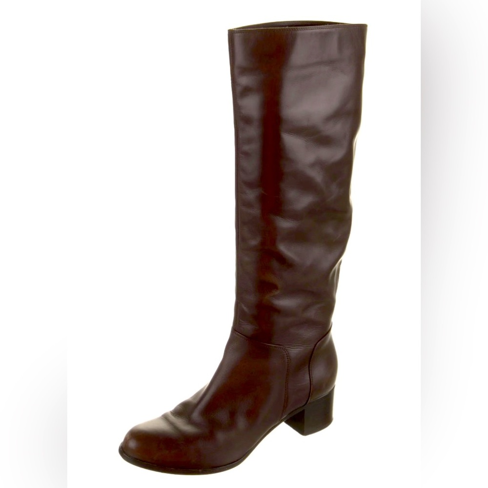 SERGIO ROSSI Leather Riding Boots